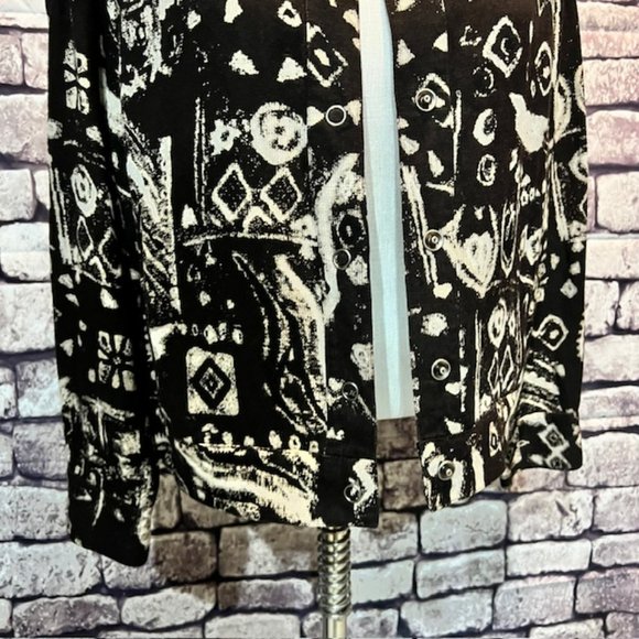 Chico's Design Brown & Cream Jacket Size Small - Picture 3 of 9